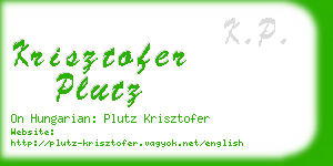 krisztofer plutz business card